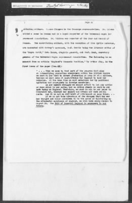 Thumbnail for 351-400 > 364 - IO-NYC to MID. Re: Maj. H.A. Strauss forwards copy of report gathered by one of Military Intelligence Allies regarding the "Negro Agitation".