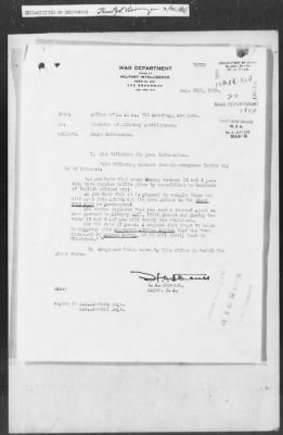 Thumbnail for 351-400 > 364 - IO-NYC to MID. Re: Maj. H.A. Strauss forwards copy of report gathered by one of Military Intelligence Allies regarding the "Negro Agitation".