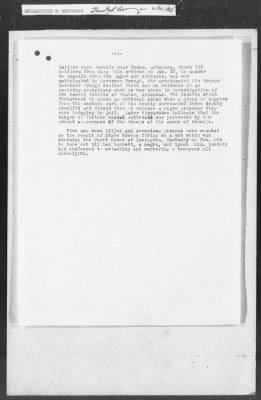 Thumbnail for 351-400 > 364 - IO-NYC to MID. Re: Maj. H.A. Strauss forwards copy of report gathered by one of Military Intelligence Allies regarding the "Negro Agitation".