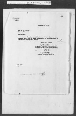 Thumbnail for 351-400 > 372 - C of S forwards letter from Mrs. M.C. Duncan, Bernie, MO, to Sec. of War. Re: Uprising in Fargo, AR.