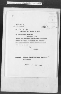 Thumbnail for 351-400 > 372 - C of S forwards letter from Mrs. M.C. Duncan, Bernie, MO, to Sec. of War. Re: Uprising in Fargo, AR.