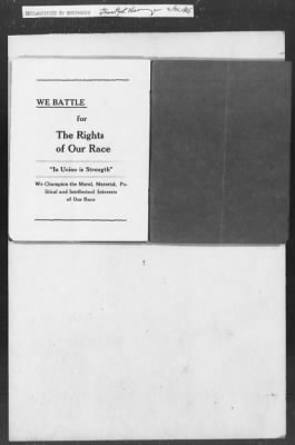 Thumbnail for 351-400 > 372 - C of S forwards letter from Mrs. M.C. Duncan, Bernie, MO, to Sec. of War. Re: Uprising in Fargo, AR.