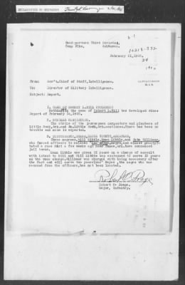 Thumbnail for 351-400 > 372 - C of S forwards letter from Mrs. M.C. Duncan, Bernie, MO, to Sec. of War. Re: Uprising in Fargo, AR.