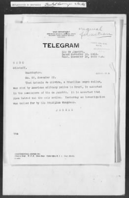 Thumbnail for 351-400 > 378 - M/A England #8211 forwards a British Secret Report. Re: Unrest among the negroes based on statement by Maj. W.H. Loving.