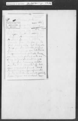 Thumbnail for 351-400 > 390 - Chief of Staff forwards letter from A.G. Crawdor, Vann, AR. Re: Negro conditions in Arkansas.