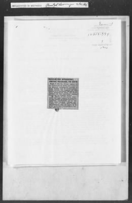 Thumbnail for 351-400 > 394 - IO-ED forwards clipping from "Evening Journal", NYC. Re: Radicalism spreading among negroes as told by Hugh S. Martin, former Capt. USA MID.