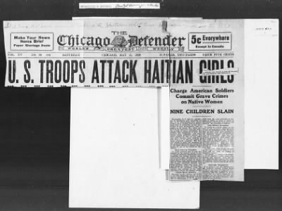 Thumbnail for 351-400 > 400 - E.P. Furlman, Pittsburgh, PA forwards clipping from Chicago Defender. Re: "US Troops attack Haitian Girls"