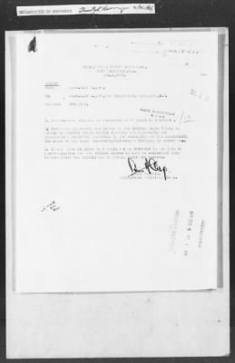 Thumbnail for 401-450 > 405 - IO-SED forwards letter from IO Chapman Field, Miami, FL. Re: Overseas Club, order is not radical