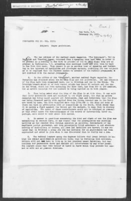 Thumbnail for 401-450 > 417 - IO, 2nd-C to MID forwards report. Re: Philip Randolph and Chandler Owens, editors of the radical magazine "The Messenger".