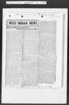 Thumbnail for 401-450 > 418 - DS forwards report that Marcus Garvey is to visit Kingston, Jamaica.