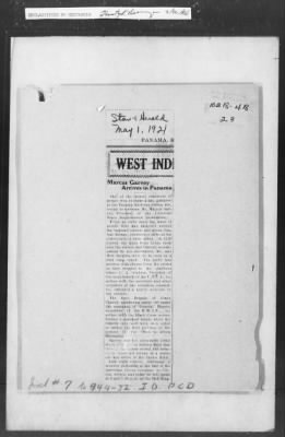 Thumbnail for 401-450 > 418 - DS forwards report that Marcus Garvey is to visit Kingston, Jamaica.