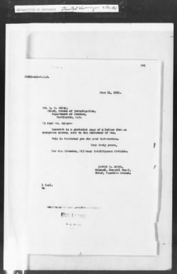 Thumbnail for 401-450 > 422 - C of S forwards annonymous letter to MI-4 from Grand Rapids, MI. Re: Situation of negroes in the US.