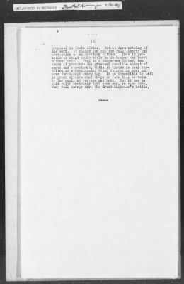 Thumbnail for 401-450 > 428 - M/A, Egypt #1413 to MID. Re: At pan-African congress at Westminister, Dr. Dubois read manifests declaring absolute equality.