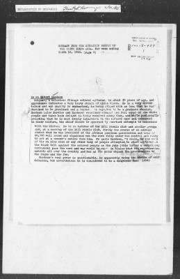 Thumbnail for 401-450 > 434 - Extract from sit. survey 6th C.A. Re: Robert Hardeon, a notorious Chicago colored agitator.