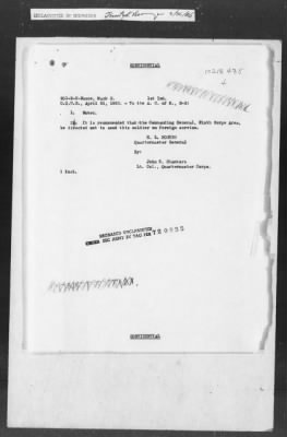 Thumbnail for 401-450 > 435 - DJ to MID. Re: Photostatic copy of a letter addressed to Marcus Garvey, negro agitator, by one Mack C. Nance, Sgt. In QMC US Army, Camp Lewis, WA.