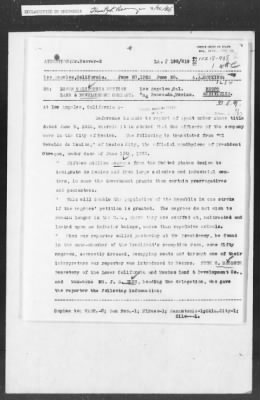 Thumbnail for 401-450 > 438 - DJ report. Re: The lower California Mexican Land and Development Company, proposed immigration of negroes.