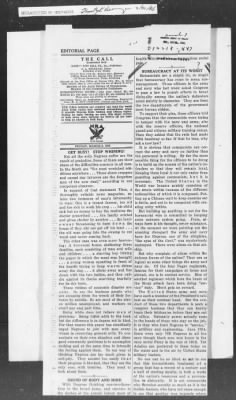 Thumbnail for 401-450 > 447 - C.A. Franklin, Editor of "The Call", Kansas City, MO to G2. Re: Clipping of editorial from this negro newspaper.