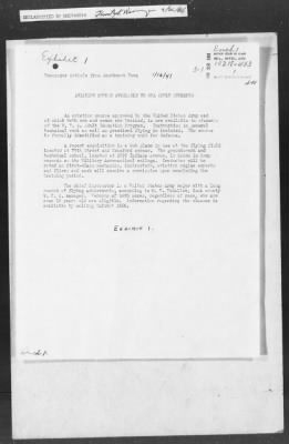 Thumbnail for 451-473 > 453 - IO 6th CA. Re: "Major" George Fisher, Military Order of Guards, Chicago. Re: An investigation into an Army WPA aviation course for negroes disclosed.