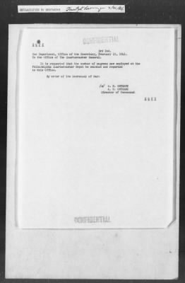 Thumbnail for 451-473 > 457 - I.O. 3rd C.A. to G2. Re: Philadelphia Committee for the Participation of the Negro in National Defense.