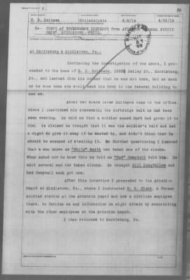 Thumbnail for Miscellaneous Files, 1909-21 > THEFT OF GOVERNMENT PROPERTY from AVIATION GENERAL SUPPLY DEPOT, MIDDLETON, PA. (#30212)