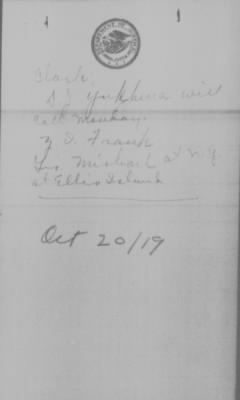 Miscellaneous Files, 1909-21 > Various (#30295)