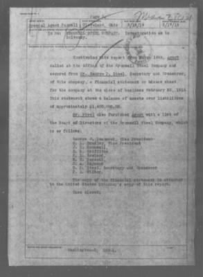 Thumbnail for Miscellaneous Files, 1909-21 > Investigation as to Solvency (#28031)