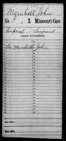 US, Civil War Service Records (CMSR) - Union - Missouri, 1861-1865 record example