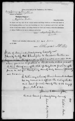 Thumbnail for Petitions Filed Under The Act Of April 16, 1862 > Baker, Sophia (911)