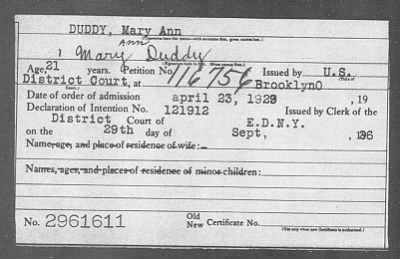 Thumbnail for 1929 > DUDDY, Mary Ann