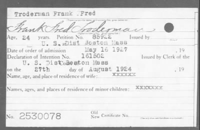 1927 > Troderman Frank Fred