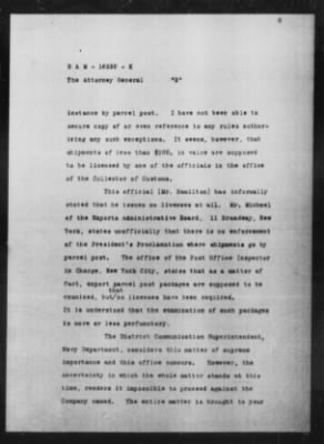 Thumbnail for Miscellaneous Files, 1909-21 > Violation President's Proclamation, August 30, 1917 (#54756)