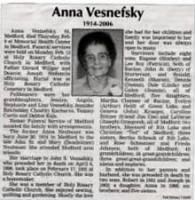 Thumbnail for Anna Vesnefsky Obit