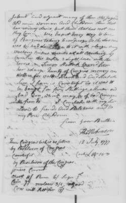 Thumbnail for Misc Ltrs to Congress 1775-89 > R (Vol 19)