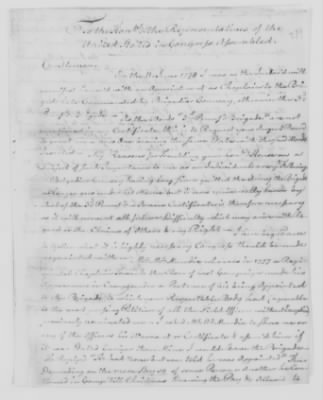 Thumbnail for Misc Ltrs to Congress 1775-89 > R (Vol 19)