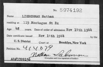 Thumbnail for 1944 > LIEBERMAN Nathan