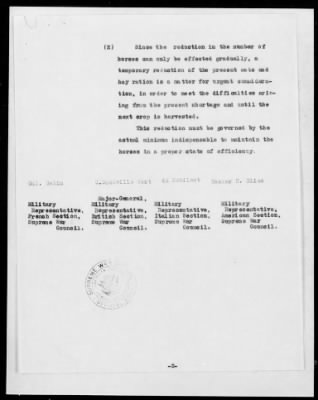 American Section > Joint Note 26 relating to the reduction of horses in the Allied armies