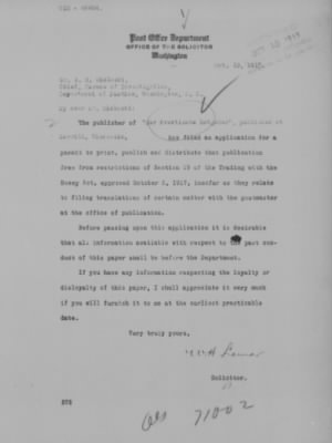 Old German Files, 1909-21 > Section 19 of the Trading with the Enemy Act, approved October 6, 1917 (#8000-71002)