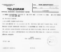 S/Sgt Carlstrum MIA Telegram