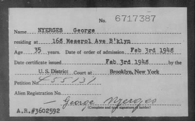 Thumbnail for 1948 > NYERGES George