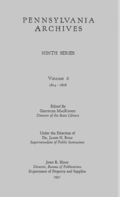 Volume VI > Executive Minutes of Governor Simon Snyder 1814-1818