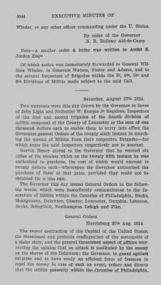 Thumbnail for Volume VI > Executive Minutes of Governor Simon Snyder 1814-1818