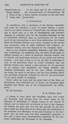 Thumbnail for Volume VI > Executive Minutes of Governor Simon Snyder 1814-1818