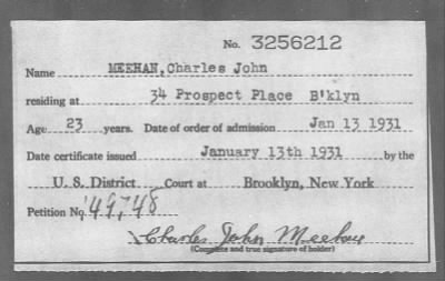 1931 > MEEHAN, Charles John