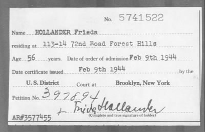 Thumbnail for 1944 > HOLLANDER Frieda