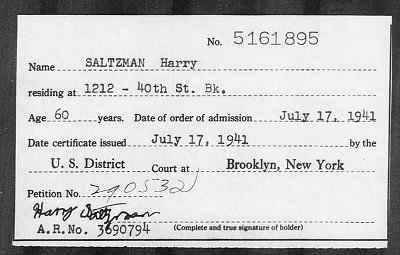 Thumbnail for 1941 > SALTZMAN Harry