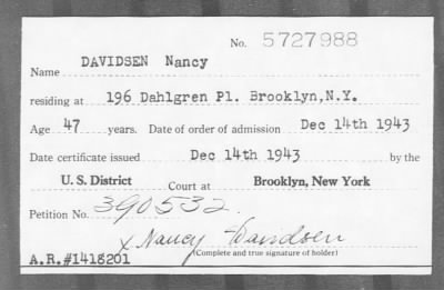 Thumbnail for 1943 > DAVIDSEN Nancy