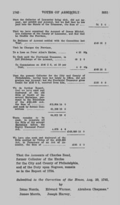 Volume IV > Votes of Assembly 1745