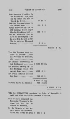 Volume IV > Votes of Assembly 1747