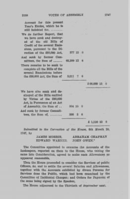 Volume IV > Votes of Assembly 1747