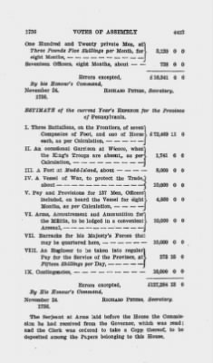 Volume VI > Votes of Assembly 1756